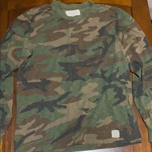 Army fatigue long sleeve polo by Ralph Lauren
